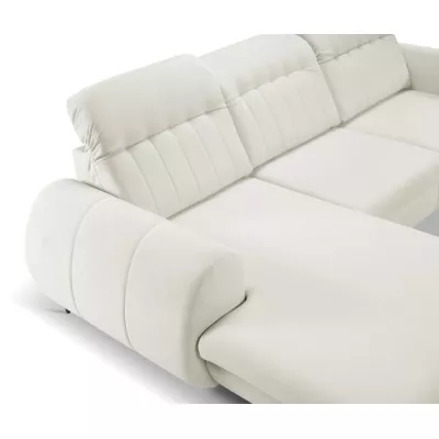 Rozkládací sedačka s úložným prostorem ORILLIA - světlá béžová, levý roh