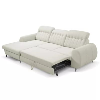 Rozkládací sedačka s úložným prostorem ORILLIA - světlá béžová, levý roh