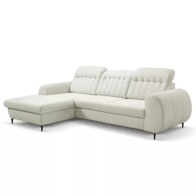 Rozkládací sedačka s úložným prostorem ORILLIA - světlá béžová, levý roh