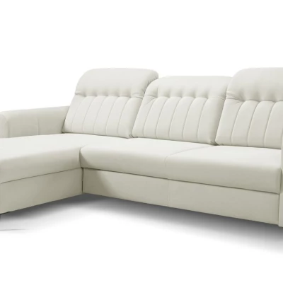 Rozkládací sedačka s úložným prostorem ORILLIA - světlá béžová, levý roh