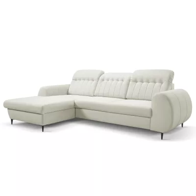 Rozkládací sedačka s úložným prostorem ORILLIA - světlá béžová, levý roh