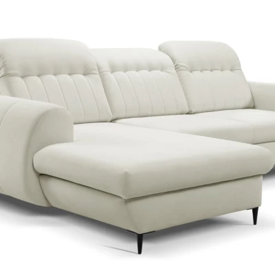 Rozkládací sedačka s úložným prostorem ORILLIA - světlá béžová, levý roh