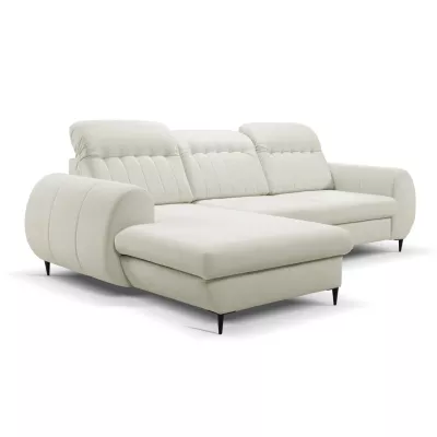 Rozkládací sedačka s úložným prostorem ORILLIA - světlá béžová, levý roh