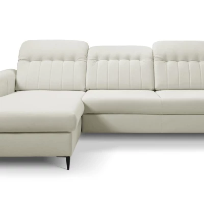 Rozkládací sedačka s úložným prostorem ORILLIA - světlá béžová, levý roh