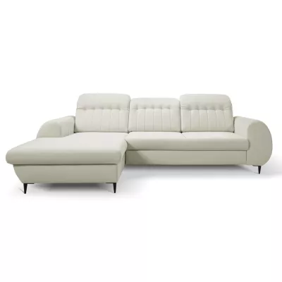 Rozkládací sedačka s úložným prostorem ORILLIA - světlá béžová, levý roh