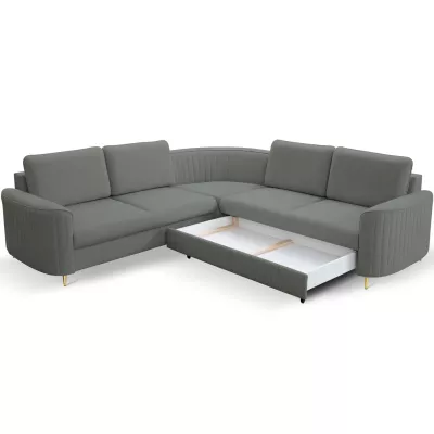 Rozkládací sedačka s úložným prostorem KAMPLO 2 - ocelová šedá