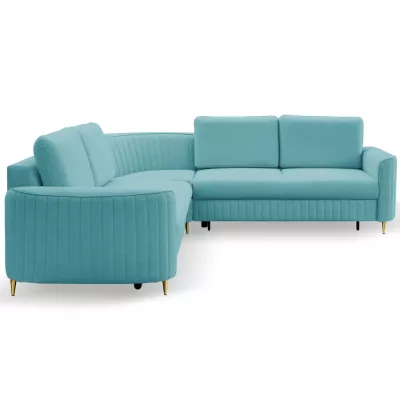 Rozkládací sedačka s úložným prostorem KAMPLO 2 - tyrkysová