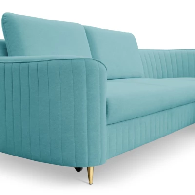 Rozkládací sedačka s úložným prostorem KAMPLO 2 - tyrkysová