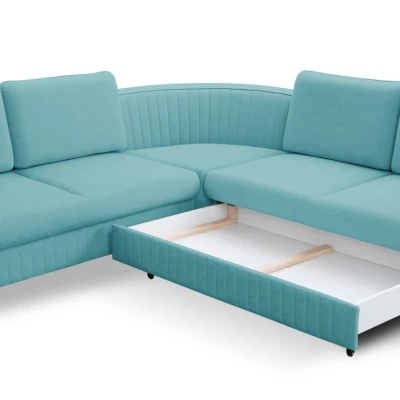 Rozkládací sedačka s úložným prostorem KAMPLO 2 - tyrkysová