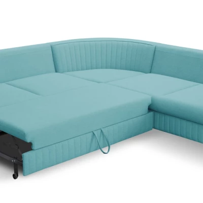 Rozkládací sedačka s úložným prostorem KAMPLO 2 - tyrkysová