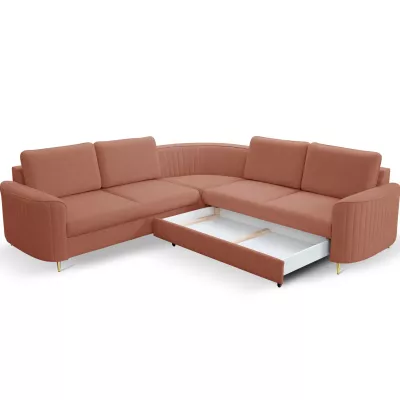 Rozkládací sedačka s úložným prostorem KAMPLO 2 - korálová