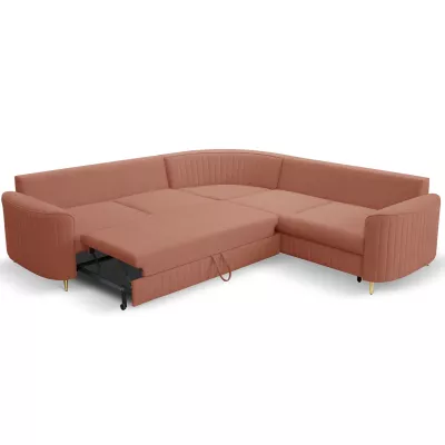 Rozkládací sedačka s úložným prostorem KAMPLO 2 - korálová