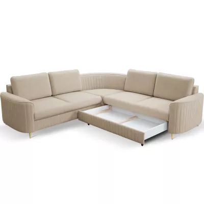 Rozkládací sedačka s úložným prostorem KAMPLO 2 - béžová