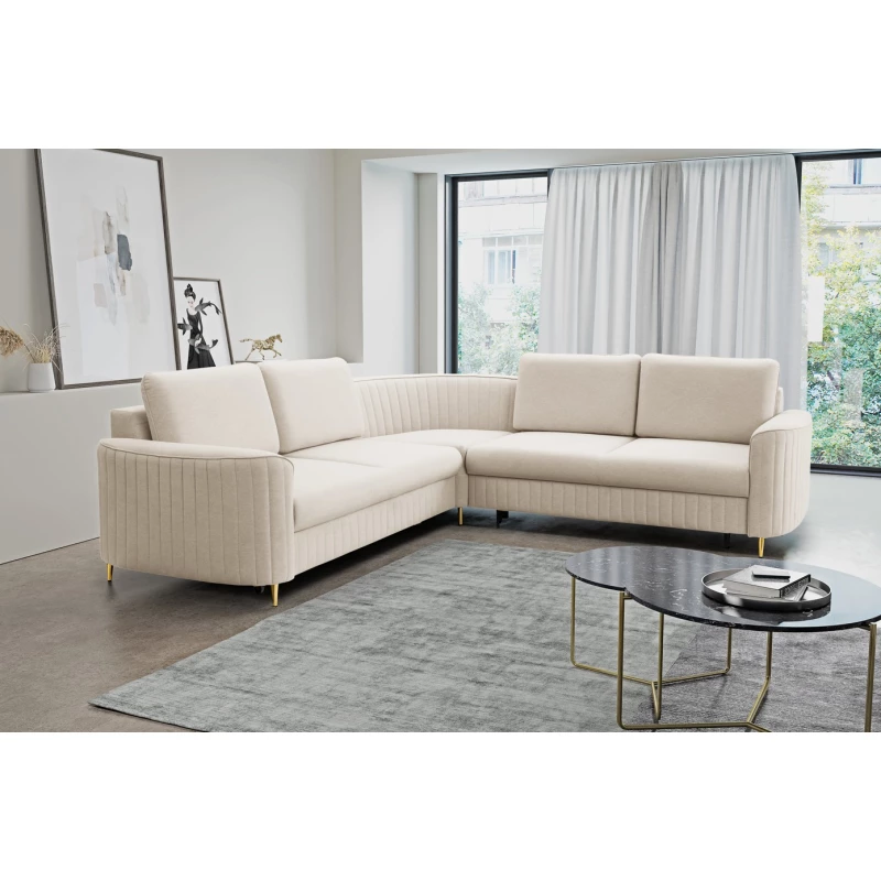 Rozkládací sedačka s úložným prostorem KAMPLO 2 - světlá béžová