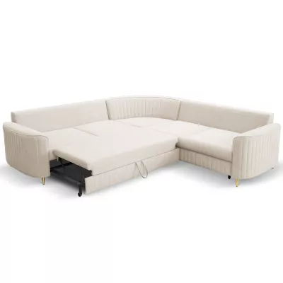 Rozkládací sedačka s úložným prostorem KAMPLO 2 - světlá béžová