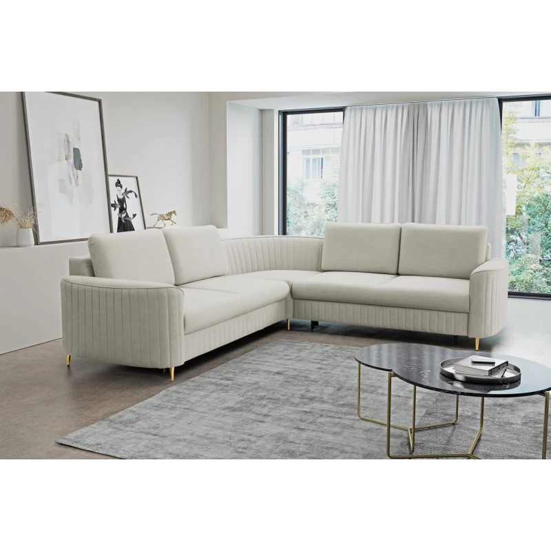 Rozkládací sedačka s úložným prostorem KAMPLO 2 - šedobéžová