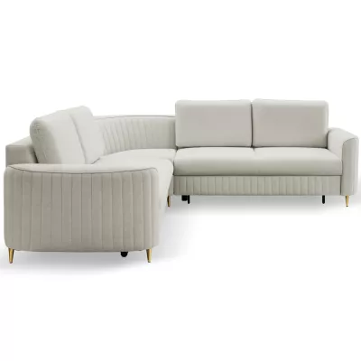 Rozkládací sedačka s úložným prostorem KAMPLO 2 - šedobéžová