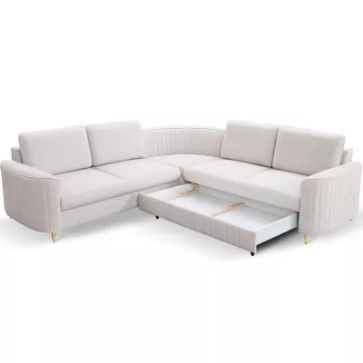 Rozkládací sedačka s úložným prostorem KAMPLO 2 - světlá šedá