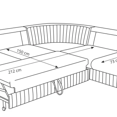 Rozkládací sedačka s úložným prostorem KAMPLO 2 - světlá šedá