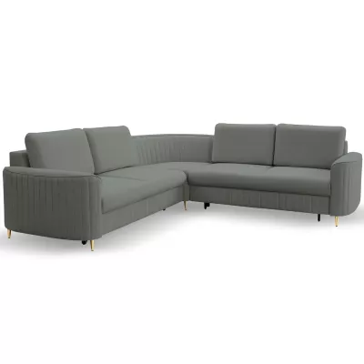 Rozkládací rohová sedačka KAMPLO 1 - ocelová šedá