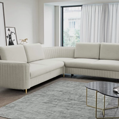 Rozkládací rohová sedačka KAMPLO 1 - šedobéžová