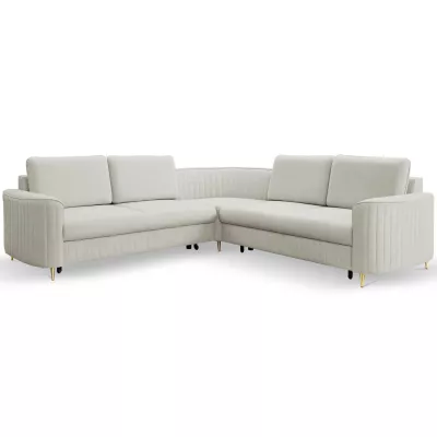 Rozkládací rohová sedačka KAMPLO 1 - šedobéžová