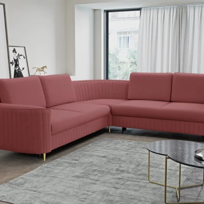 Rozkládací rohová sedačka KAMPLO 1 - světlá červená