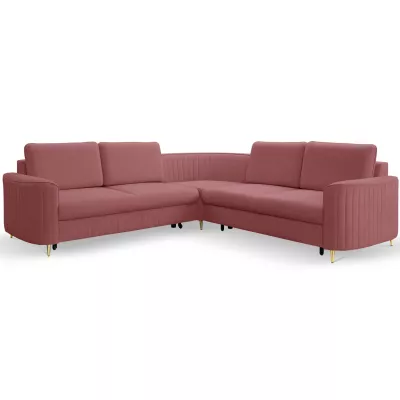 Rozkládací rohová sedačka KAMPLO 1 - světlá červená