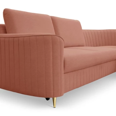 Rozkládací rohová sedačka KAMPLO 1 - korálová