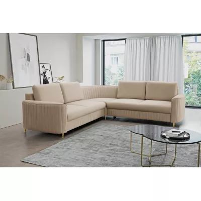 Rozkládací rohová sedačka KAMPLO 1 - béžová