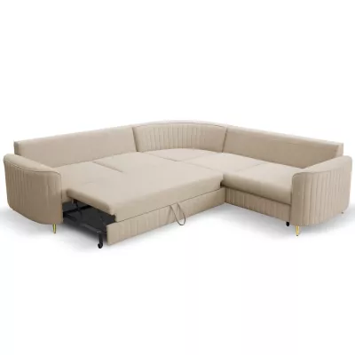 Rozkládací rohová sedačka KAMPLO 1 - béžová