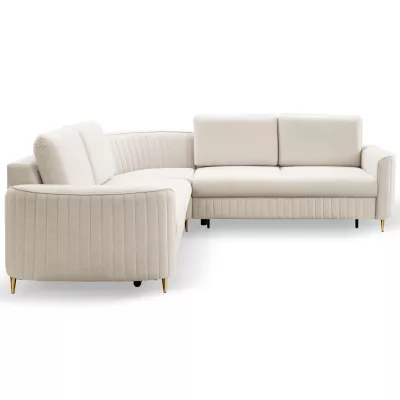 Rozkládací rohová sedačka KAMPLO 1 - světlá béžová