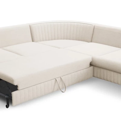 Rozkládací rohová sedačka KAMPLO 1 - světlá béžová