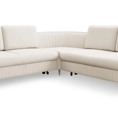 Rozkládací rohová sedačka KAMPLO 1 - světlá béžová