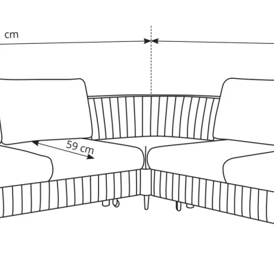 Rozkládací rohová sedačka KAMPLO 1 - šedobéžová