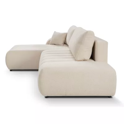 Rohová sedací souprava KELOWNA - krémová, levý roh