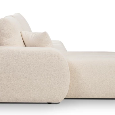 Rohová sedací souprava KELOWNA - krémová, levý roh