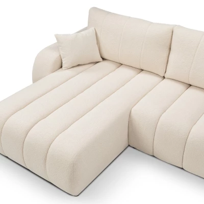 Rohová sedací souprava KELOWNA - krémová, levý roh