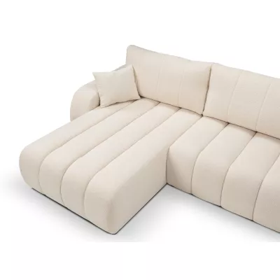 Rohová sedací souprava KELOWNA - krémová, levý roh