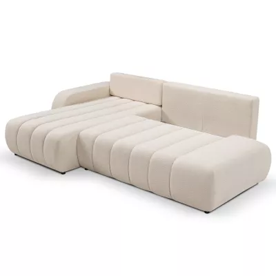 Rohová sedací souprava KELOWNA - krémová, levý roh