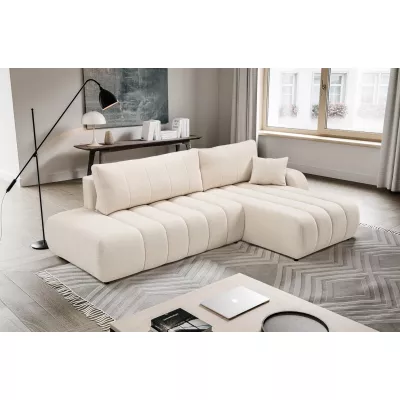 Rohová sedací souprava KELOWNA - krémová, pravý roh