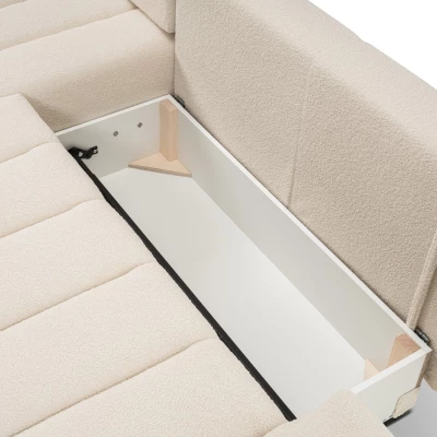 Rohová sedací souprava KELOWNA - krémová, levý roh