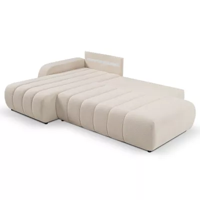 Rohová sedací souprava KELOWNA - krémová, levý roh