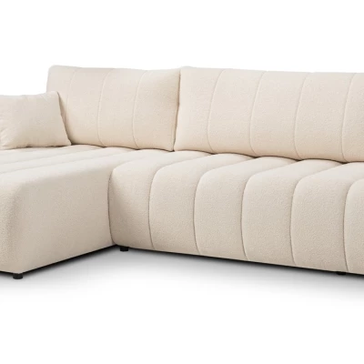 Rohová sedací souprava KELOWNA - krémová, levý roh