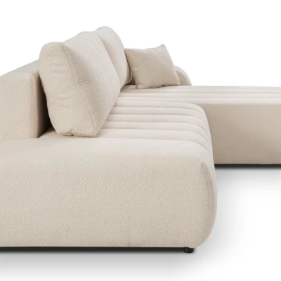 Rohová sedací souprava KELOWNA - krémová, pravý roh