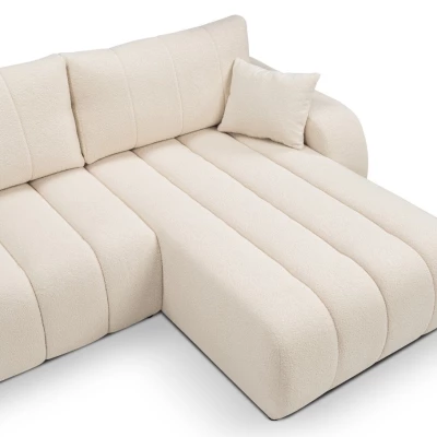 Rohová sedací souprava KELOWNA - krémová, pravý roh