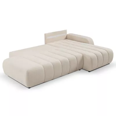 Rohová sedací souprava KELOWNA - krémová, pravý roh