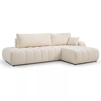 Rohová sedací souprava KELOWNA - krémová, pravý roh