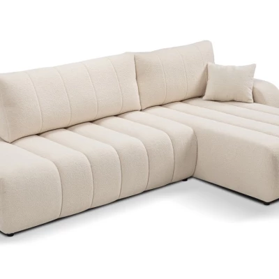 Rohová sedací souprava KELOWNA - krémová, pravý roh