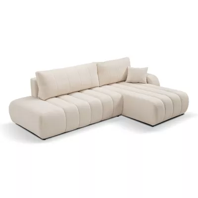 Rohová sedací souprava KELOWNA - krémová, pravý roh